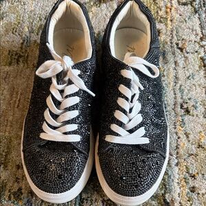 Matisse Black Sparkle Sneakers